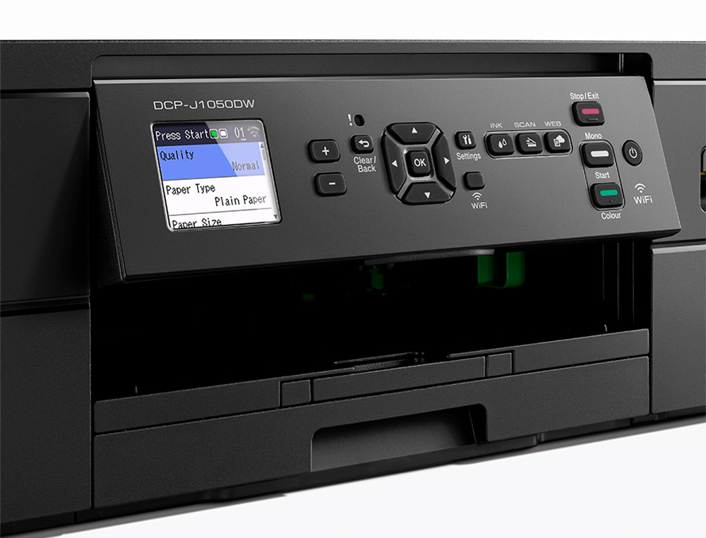 EQUIPO MULTIFUNCION BROTHER DCPJ1050DW 17 PPM NEGRO 9,5 COLOR COPIADORA ESCANER IMPRESORA BANDEJA 150 HOJAS