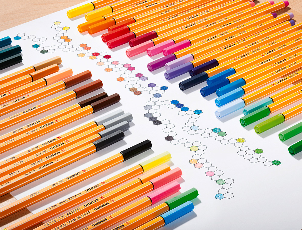 ROTULADOR STABILO PUNTA DE FIBRA POINT 88 ESTUCHE DE 25 UNIDADES COLORES SURTIDOS