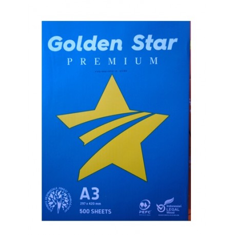 PQ 500 H. PAPEL BLANCO GOLDEN STAR PREMIUM A3 80 GR