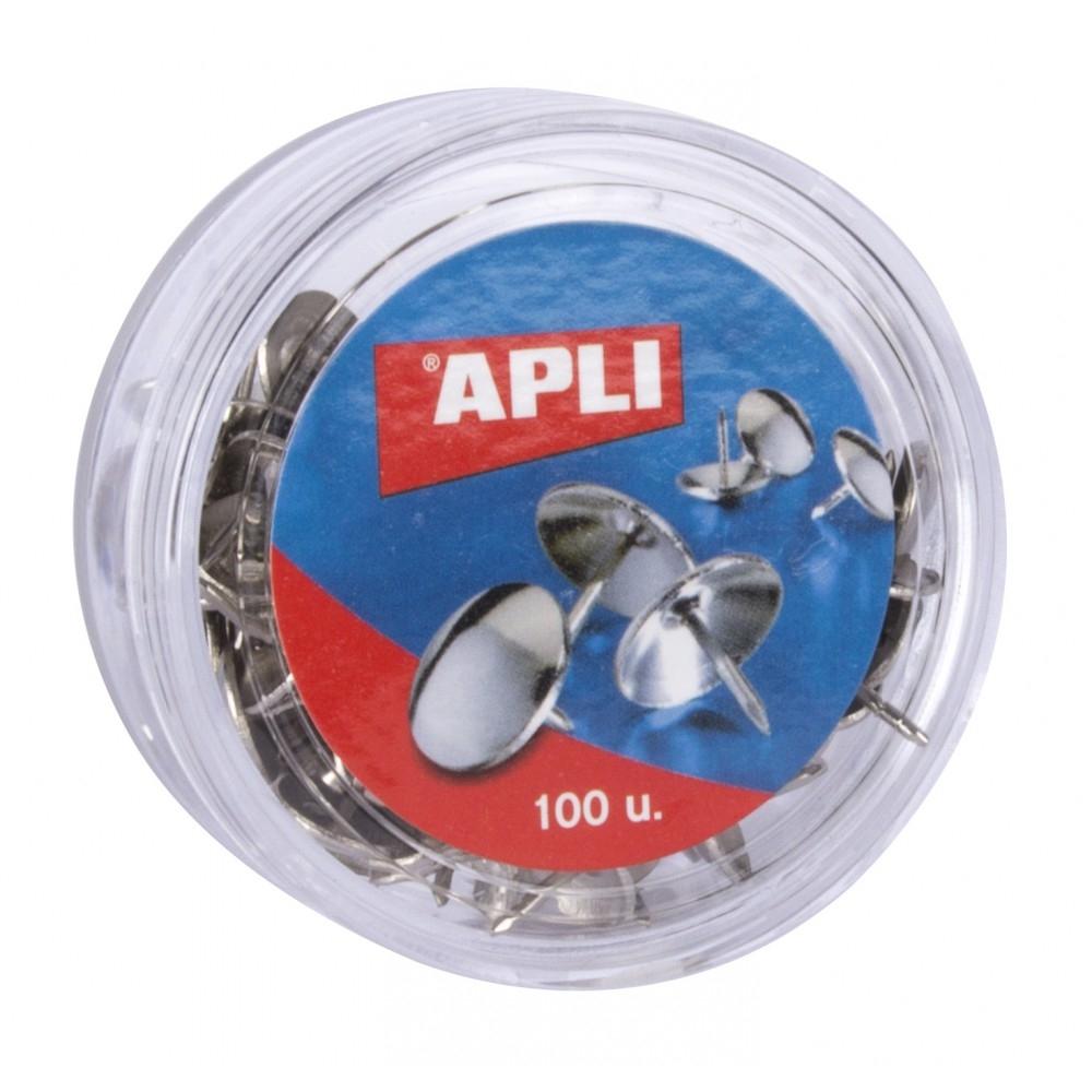 APLI CHINCHETAS NIQUELADAS CAJA DE 100