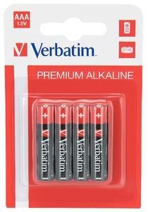VERBATIM PILAS ALCALINAS AAA - LR03- PACK 4 UDS